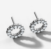 Circle Diamond Studs