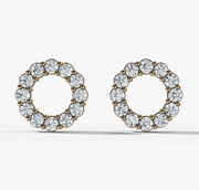 Circle Diamond Studs