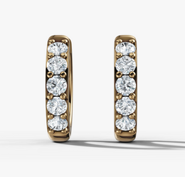 0.10ct Round Brilliant Cut Diamond Set Hoops