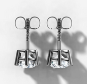 Six-Prong Round Diamond Stud Earrings