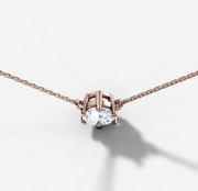 0.10 ct Round Diamond Floating Necklace