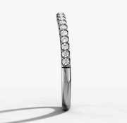 Shared Prong Band With 0.01ct Round Brilliant Cut Diamonds