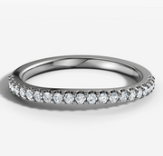 Shared Prong Band With 0.01ct Round Brilliant Cut Diamonds