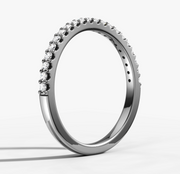 Shared Prong Band With 0.01ct Round Brilliant Cut Diamonds