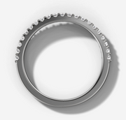 Shared Prong Band With 0.01ct Round Brilliant Cut Diamonds