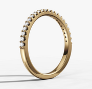 Shared Prong Band With 0.01ct Round Brilliant Cut Diamonds