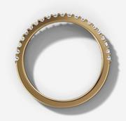 Shared Prong Band With 0.01ct Round Brilliant Cut Diamonds