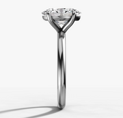 Signature Solitaire Engagement Ring with Oval Cut Diamond