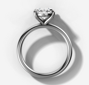 Signature Solitaire Engagement Ring with Oval Cut Diamond