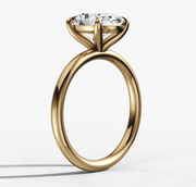 Signature Solitaire Engagement Ring with Oval Cut Diamond