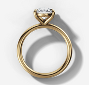 Signature Solitaire Engagement Ring with Oval Cut Diamond