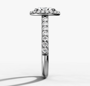 Oval Halo Diamond Band Ring | Jewelverra