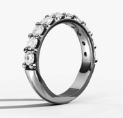 Round Brilliant Diamond Wedding Band | Jewelverra