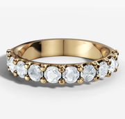 Round Brilliant Diamond Wedding Band | Jewelverra