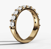 Round Brilliant Diamond Wedding Band | Jewelverra