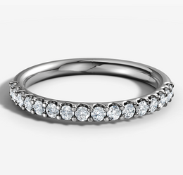 Shared Prong Band With 0.02ct Round Brilliant Cut Diamonds