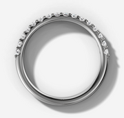 Shared Prong Band With 0.02ct Round Brilliant Cut Diamonds
