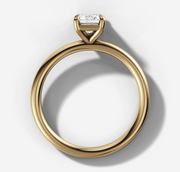 Signature Solitaire Engagement Ring with Emerald Cut Diamond