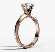 Knife Edge Round Diamond Ring | Jewelverra