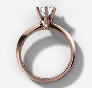 Knife Edge Round Diamond Ring | Jewelverra