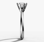 Knife Edge Round Diamond Ring | Jewelverra