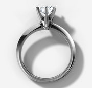 Knife Edge Round Diamond Ring | Jewelverra