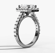 Radiant Halo Diamond Ring | Jewelverra
