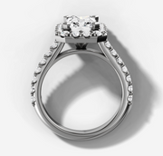 Radiant Halo Diamond Ring | Jewelverra