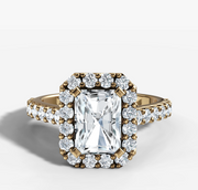 Radiant Halo Diamond Ring | Jewelverra