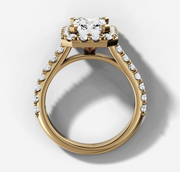 Radiant Halo Diamond Ring | Jewelverra