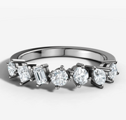Shared Prong Fancy Diamond Band | Jewelverra