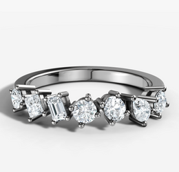 Shared Prong Fancy Diamond Band