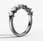 Shared Prong Fancy Diamond Band | Jewelverra
