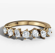 Shared Prong Fancy Diamond Band | Jewelverra