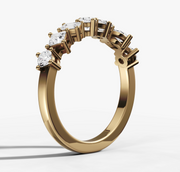 Shared Prong Fancy Diamond Band | Jewelverra