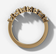 Shared Prong Fancy Diamond Band | Jewelverra