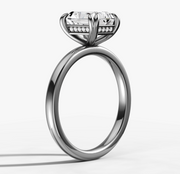 Double Claw Radiant Diamond Ring | Jewelverra