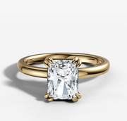 Double Claw Radiant Diamond Ring | Jewelverra