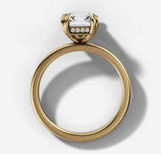 Double Claw Radiant Diamond Ring | Jewelverra