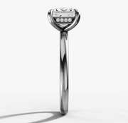Hidden Halo Princess Solitaire Ring | Jewelverra
