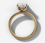 Hidden Halo Princess Solitaire Ring | Jewelverra