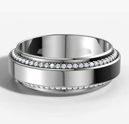 Beveled Diamond Edge Band