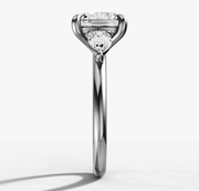 Double Claw Radiant Diamond Ring | Jewelverra