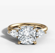 Double Claw Radiant Diamond Ring | Jewelverra