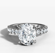 Shared Prong Oval Diamond Ring | Jewelverra