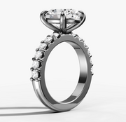 Shared Prong Oval Diamond Ring | Jewelverra