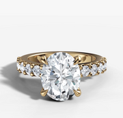 Shared Prong Oval Diamond Ring | Jewelverra