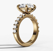 Shared Prong Oval Diamond Ring | Jewelverra
