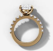 Shared Prong Oval Diamond Ring | Jewelverra