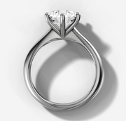 Tapered Solitaire Round Diamond Ring | Jewelverra